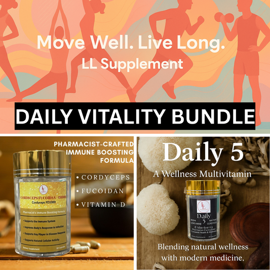 Daily Vitality Bundle: Daily 5 + Cordyceps FD1000 LL Supplement